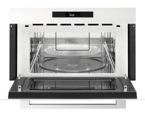 Otvorená mikrovlnná rúra s otočným tanierom a grilovacou mriežkou