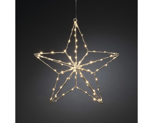 Dekorácia Konstsmide hviezda 90 LED 37x36 cm jantárové svetlo Dekoratívna hviezda s osvetlením na zavesenie
