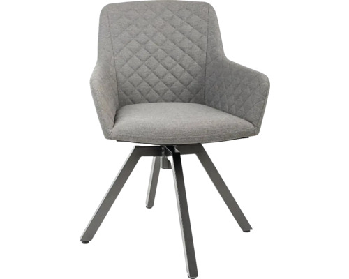 Otočná stolička s podrúčkami a textilným poťahom