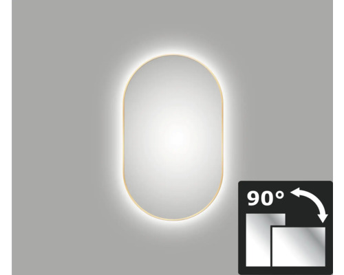 LED Oválne zrkadlo v ráme DSK Oval