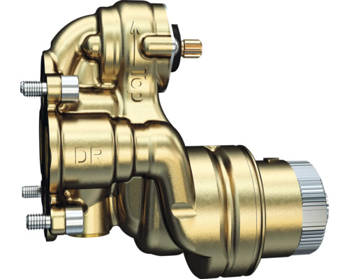 Mosadzný rozdeľovací blok pre sanitárne inštalácie