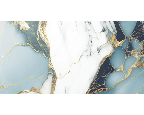 Dlažba imitácia mramoru GOLD Ocean Aqua 60 x 120 cm