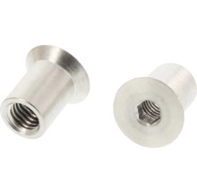 Dve kovové nitovacie matice