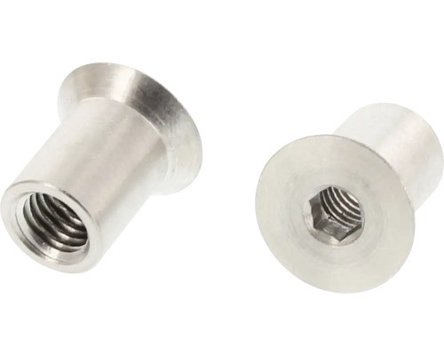 Dve kovové nitovacie matice