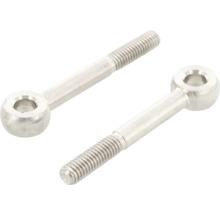 Dve kovové skrutky s okom