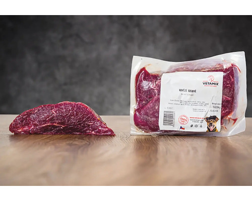 Mäso pre psy mrazené VETAMIX hovädzie kusové 1 kg