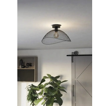 Stropné svietidlo s drôteným tienidlom namontovaným v miestnosti