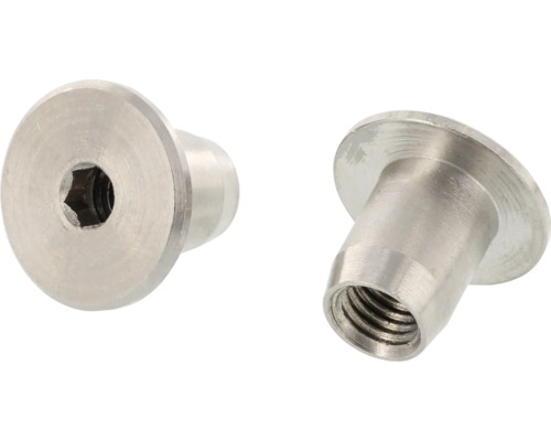 Dva skrutky s vnútorným šesťhranom z kovu