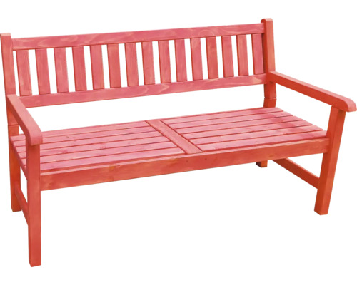Záhradná lavica drevená RADOST 120 x 53 x 92 cm červená