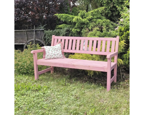 Záhradná lavica drevená RADOST 120 x 53 x 92 cm ružová