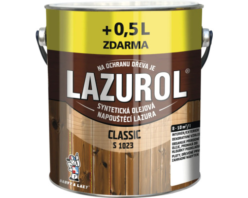 Lazúra na drevo Lazurol Classic S1023 022 palisander 2,5 l-0