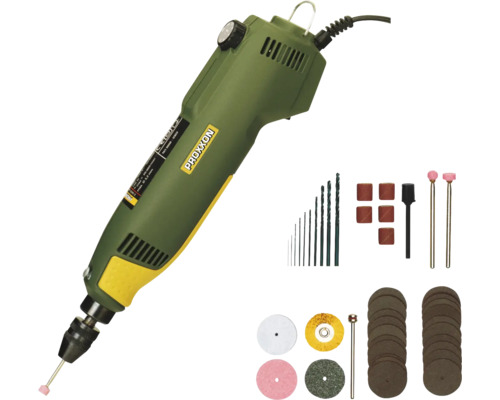 Jemná vŕtačko-brúska Proxxon s príslušenstvom