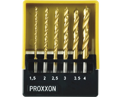 Sada vrtákov Proxxon so šiestimi HSS vrtákmi rôznych veľkostí