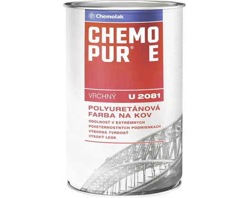 Farba na kov U 2081 CHEMOPUR E STN 1010 sivá 0,8 l Chemopur E Polyuretánová farba na kov v plechovke