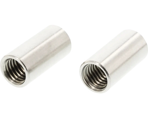 Dve kovové závitové objímky