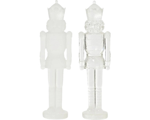 Luskáčik polyresin Dve priehľadné figúrky luskáčika z akrylu