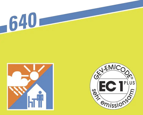 Symbol vhodný na použitie v interiéri a pečať GEV Emicode EC1 Plus s veľmi nízkymi emisiami