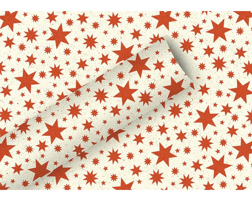 Baliaci papier EKO hviezdy 2 m červeno-béžový Tapeta so vzorom hviezd