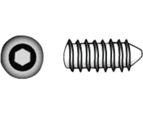 Závitová skrutka s vnútorným šesťhranom a kužeľovým hrotom