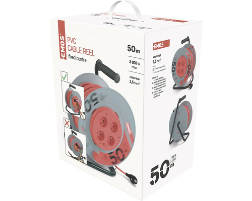 Balenie PVC káblového bubna s 50 metrami kábla