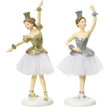 Dve figúrky baletiek s tutu a korunou