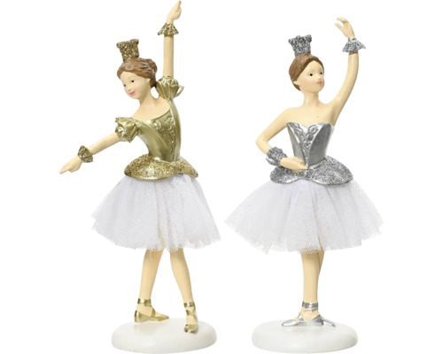 Dve figúrky baletiek s tutu a korunou