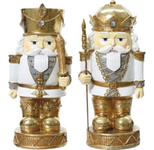 Dve dekoratívne figúrky luskáčika s uniformou a korunou