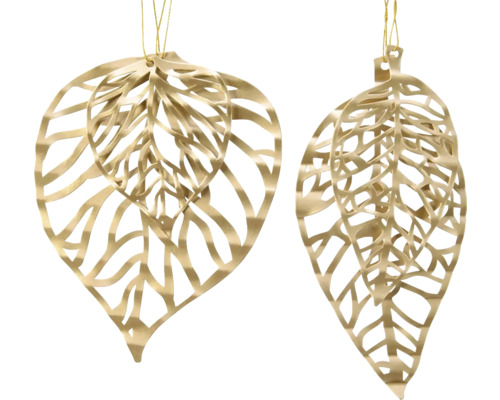 Dve ozdoby v tvare listov na zavesenie