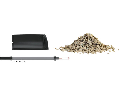 Zavlažovacia súprava pre kvetináče s ukazovateľom hladiny vody a drenážnym materiálom