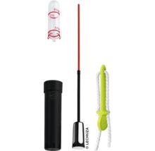 Zavlažovacia súprava Lechuza pozostávajúca z ukazovateľa hladiny vody, šachty, plniacej šachty a rastlinného substrátu Pon