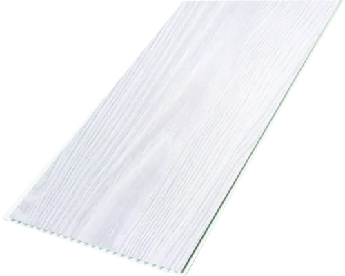 PVC panel LOME obklad na stenu Jasan biely 270 x 25 x 0,8 cm Biele plastové panely s dreveným vzhľadom pre interiér