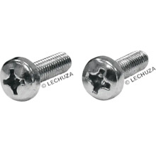 Dve kovové skrutky s rôznymi hlavami skrutiek