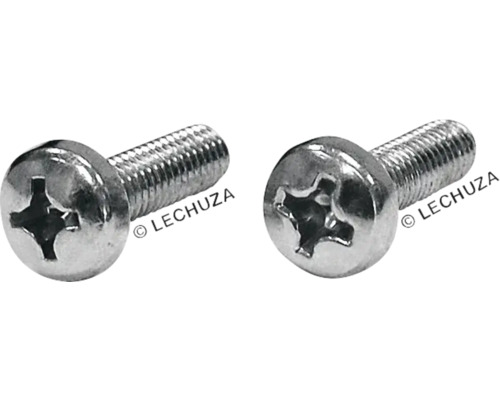 Dve kovové skrutky s rôznymi hlavami skrutiek