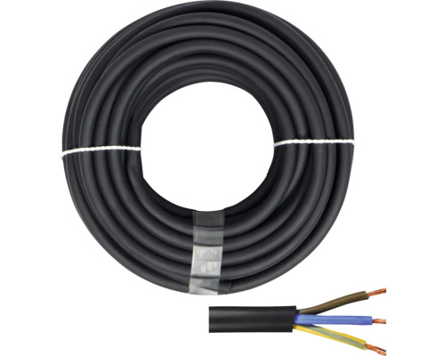 Gumový silový kábel H05 RR-F 3G1,5 mm², dĺžka 20 m, čierna