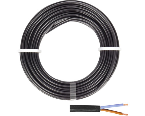 Silový kábel H03 VVH2-F 2x0,75 mm² 20 m čierna
