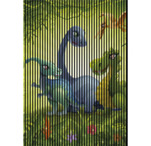Ilustrácia dinosaurov v zelenom prostredí