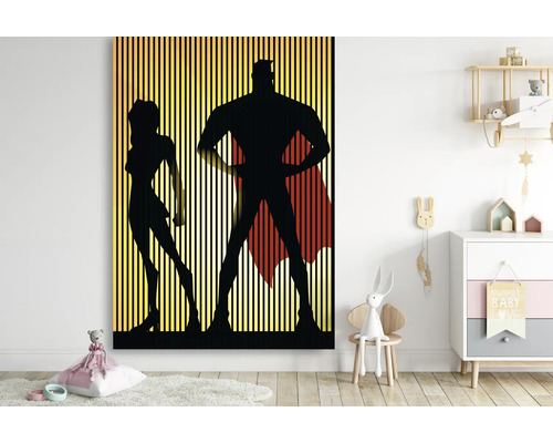 Nástenný obraz s motívom superhrdinu v detskej izbe