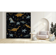 Foto tapeta so vzorom dinosaurov v detskej izbe