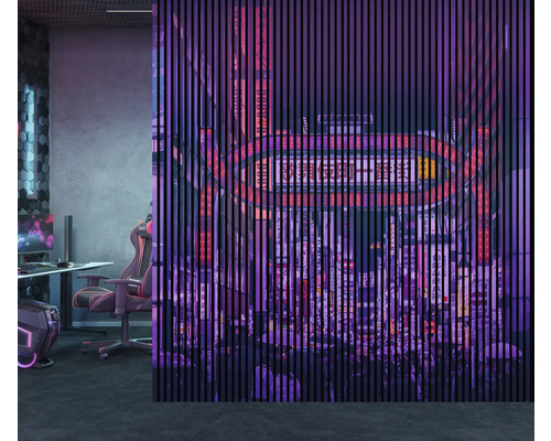 Moderný dizajn izby s drevenou lamelovou stenou a herným vybavením