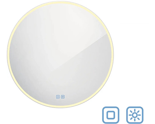 LED okrúhle zrkadlo s osvetlením Nimco ZP 26000 s dotykovým senzorom IP 44