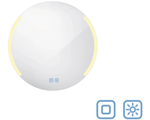 LED Okrúhle zrkadlo s osvetlením Nimco ZP 16000 Ø 60 cm s dotykovým senzorom IP 44 Okrúhle zrkadlo do kúpeľne s osvetlením