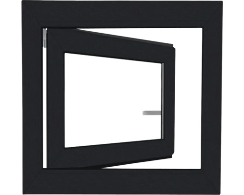 Plastové okno OS1 z vonkajšej strany antracitová sivá RAL 7016 vo vnútri biela 90x90 P