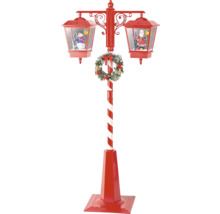 Dekoratívna vianočná lampa so snehuliakom a figúrkami Santa Clausa