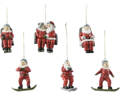 Rôzne ozdoby na vianočný stromček so zimnými alebo vianočnými motívmi