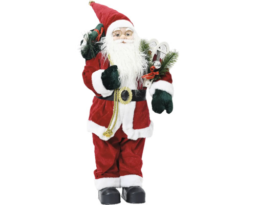 Figúrka Santa Clausa s vrecúškom darčekov a príslušenstvom
