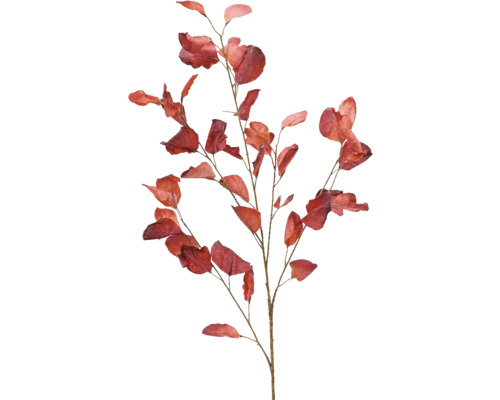 Umelá vetvička 95 cm červená Dekoratívna vetva s listami