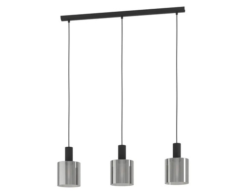 Závesná lampa s tromi cylindrickými tienidlami