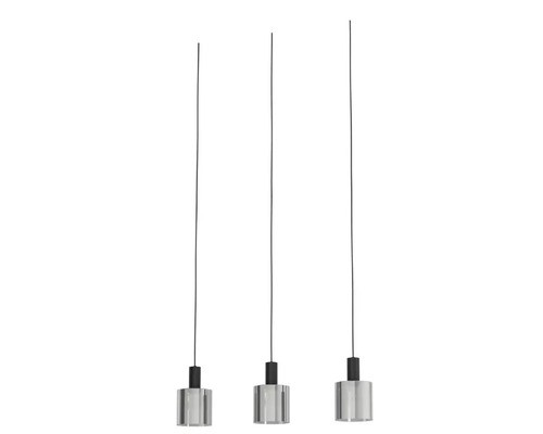 Tri sklenené závesné svietidlá