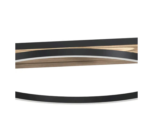 Stropné svietidlo s drevom a zakrivenými prvkami