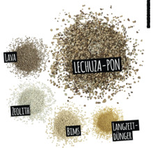 LECHUZA-PON pestovateľský substrát s lávou, zeolitom, pemzou a dlhodobým hnojivom
